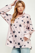 ST0181 Long Sleeve Zipper Hoodie Drawstring Top. | Burzip Inc #ST0181-LONG