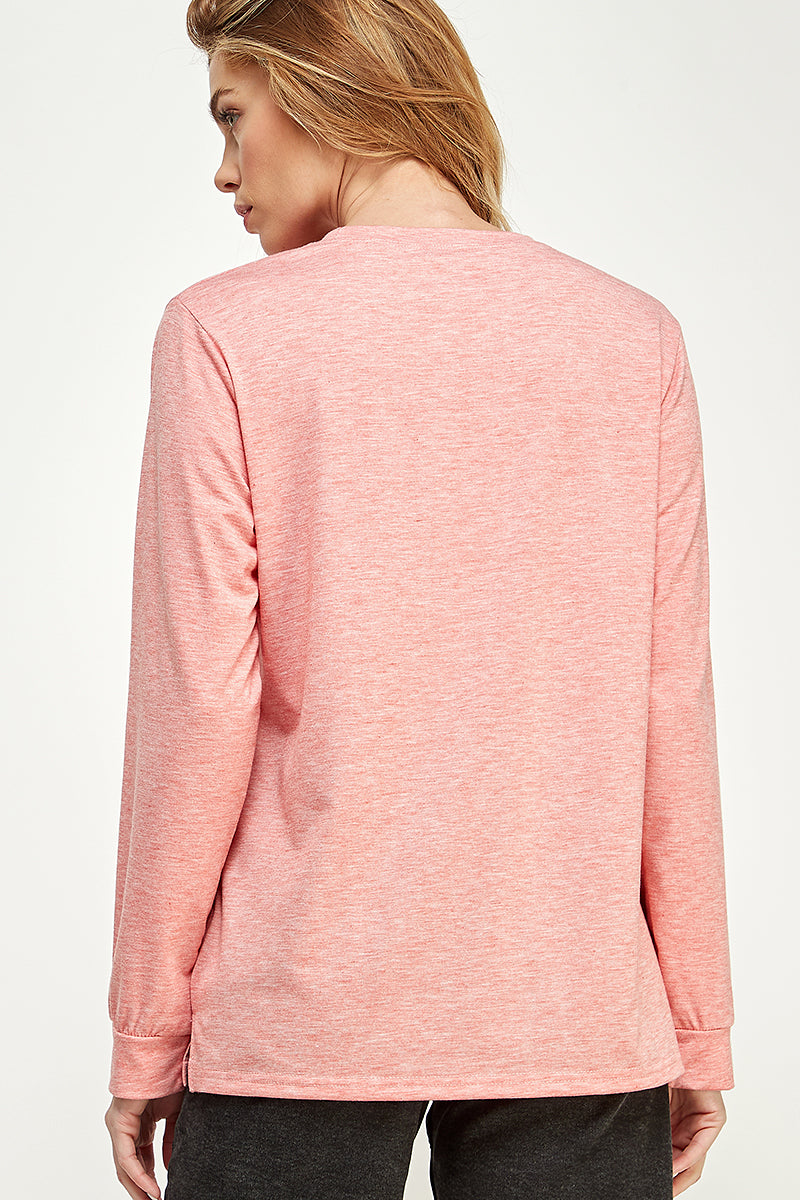ST0189 Long Sleeve Round Neck with Pocket Side Tops | Burzip Inc #ST0189
