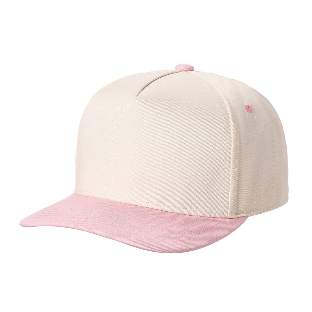 5Panel Twill Fabric 5Tone with Cream Crown 2Tone Blank Caps tctan
