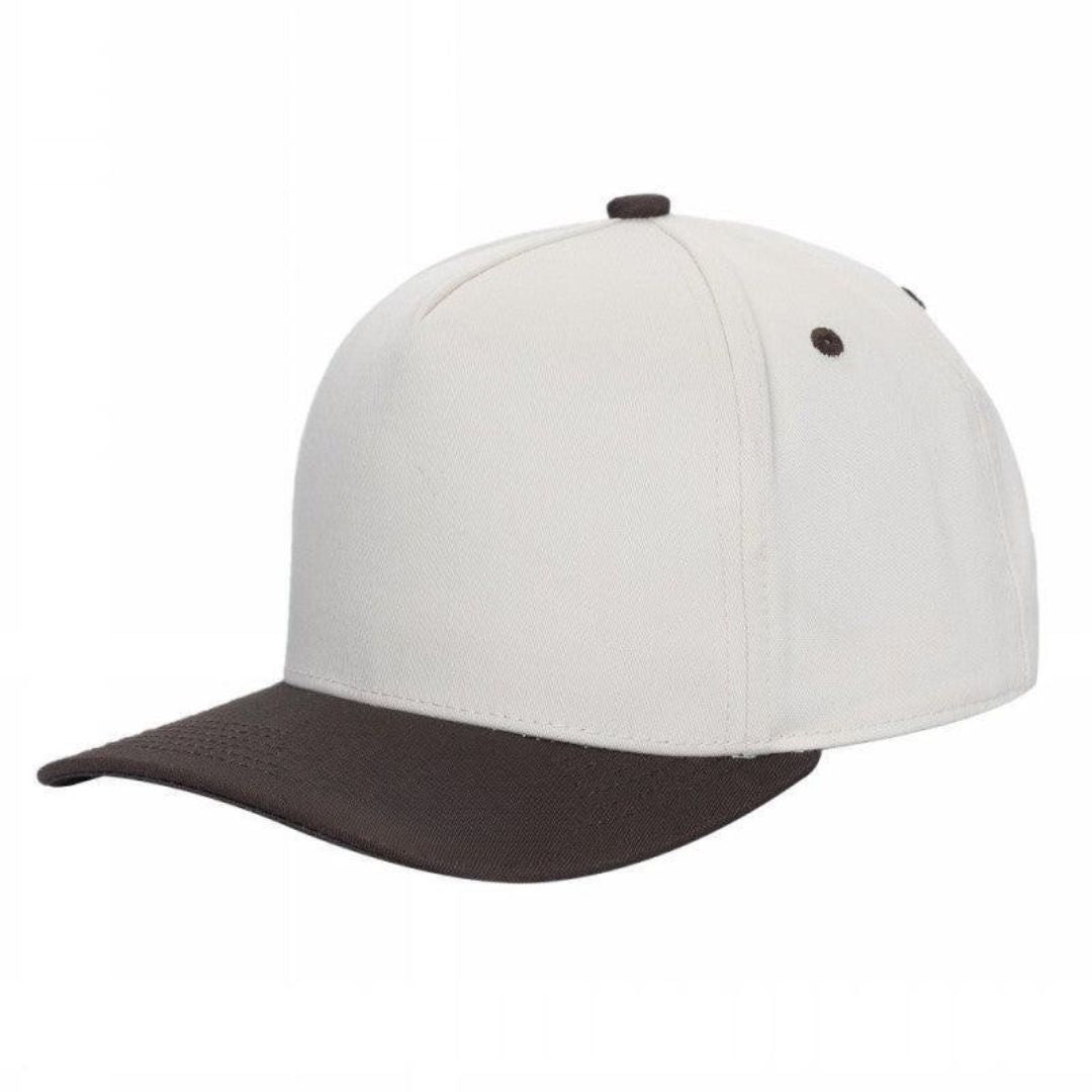 5Panel Twill Fabric 5Tone with Cream Crown 2Tone Blank Caps tctan
