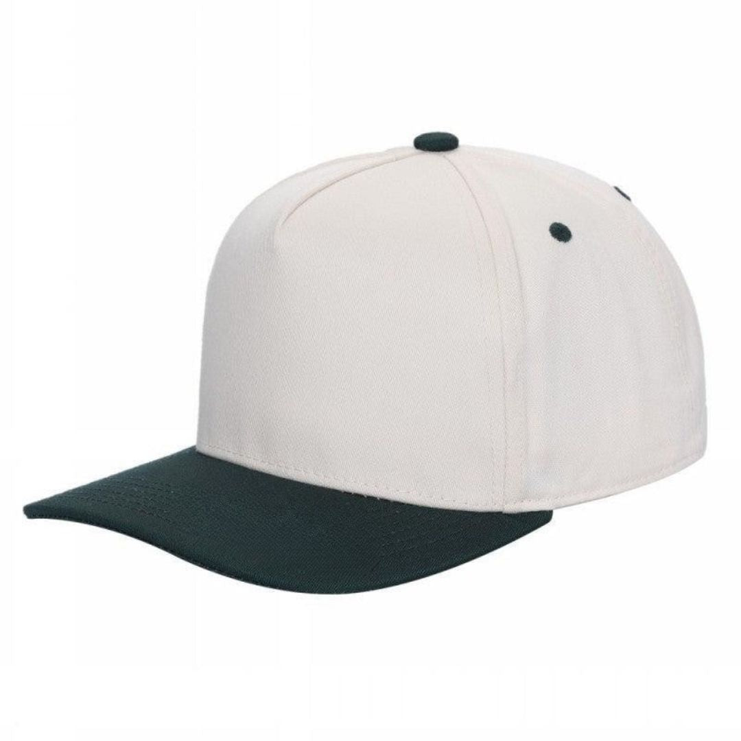 5Panel Twill Fabric 5Tone with Cream Crown 2Tone Blank Caps tctan