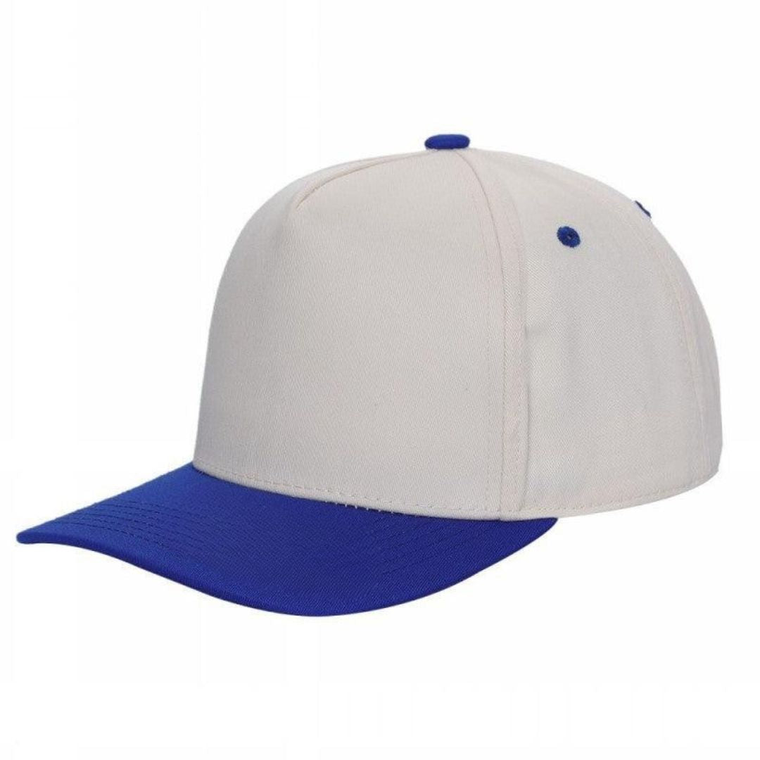 5Panel Twill Fabric 5Tone with Cream Crown 2Tone Blank Caps tctan