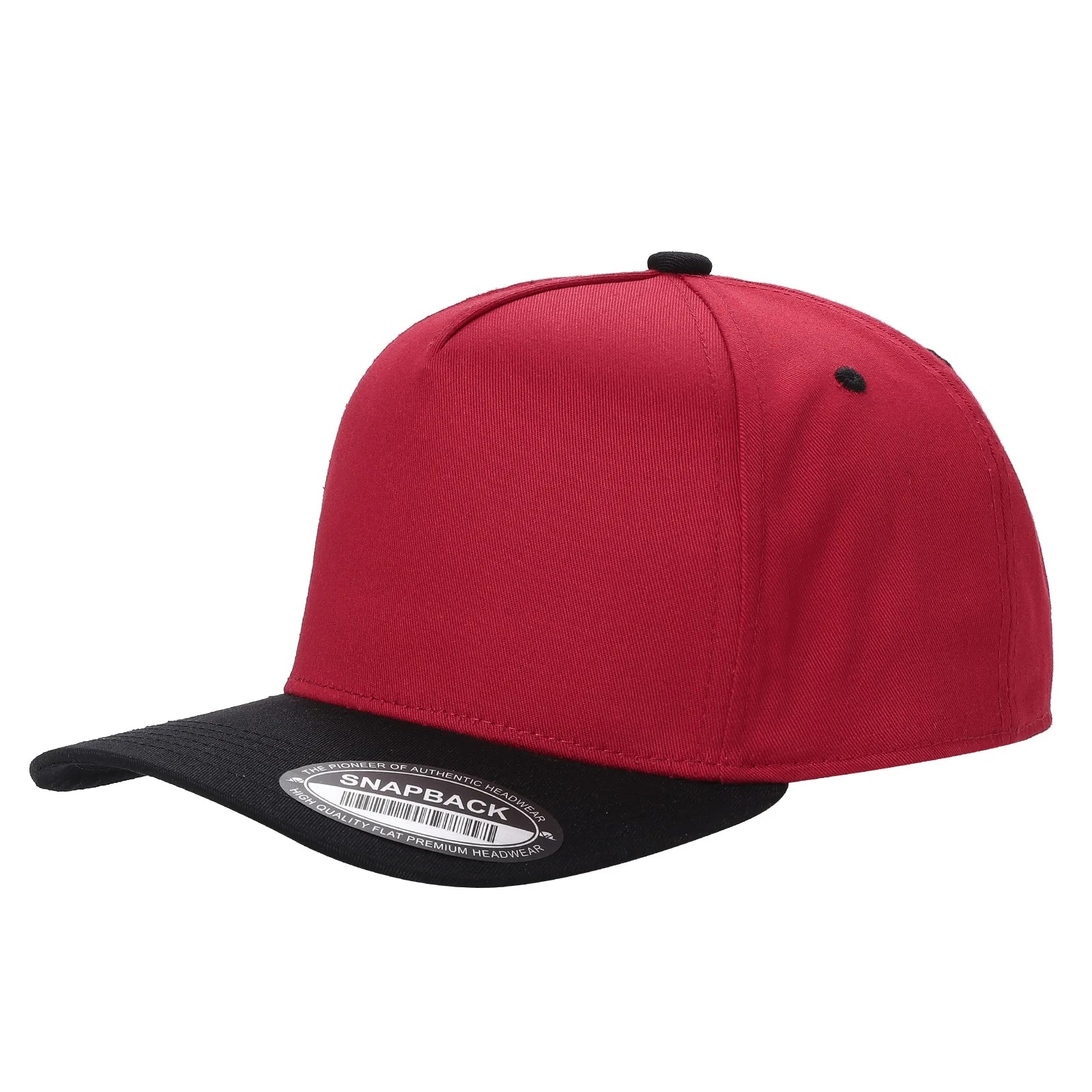 TCBLK - 5 Panel Black Color Snapback Baseball Cap