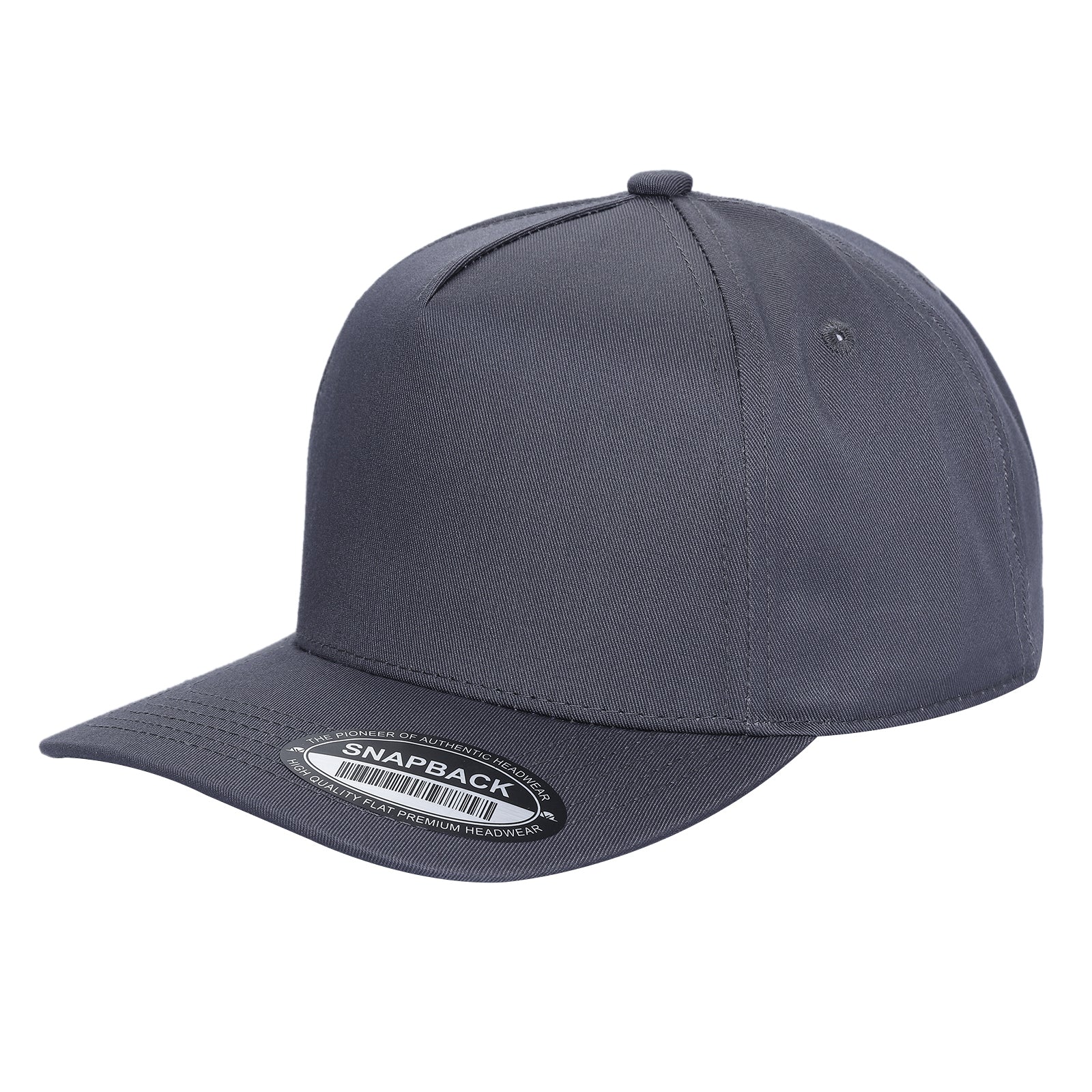 TCBLK - 5 Panel Black Color Snapback Baseball Cap