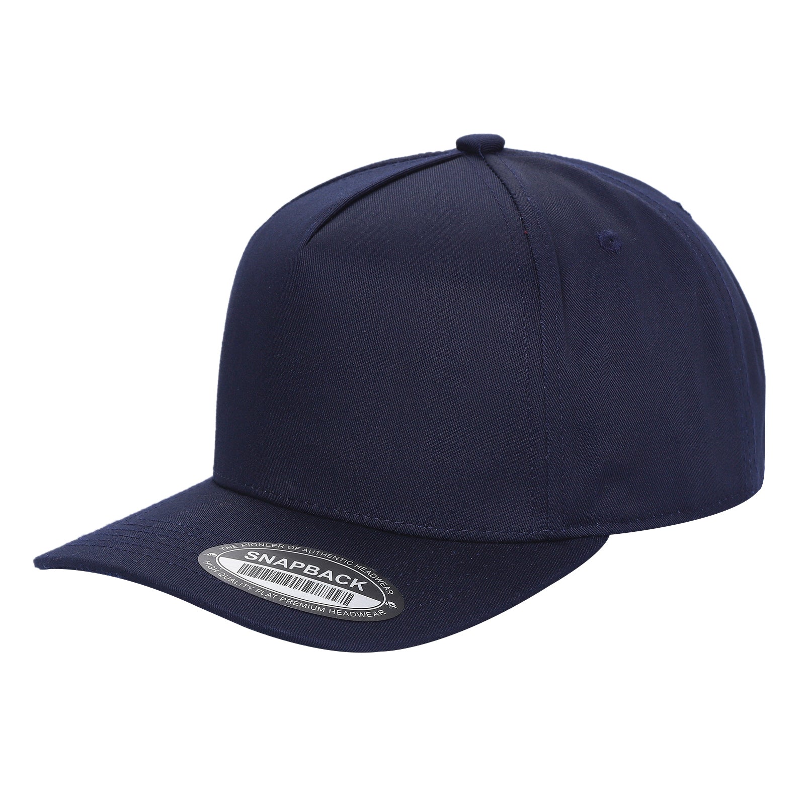 TCBLK - 5 Panel Black Color Snapback Baseball Cap