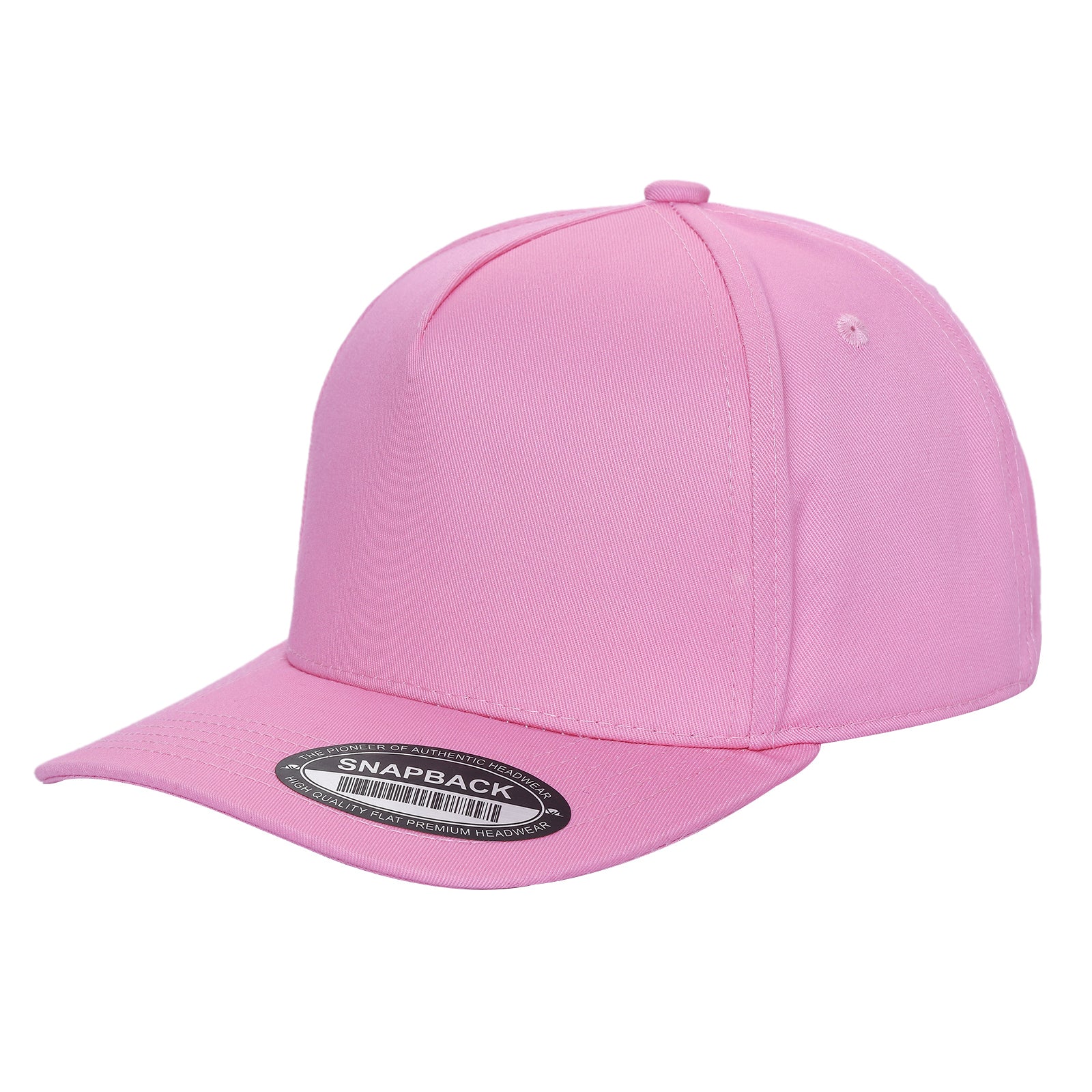 TCBLK - 5 Panel Black Color Snapback Baseball Cap