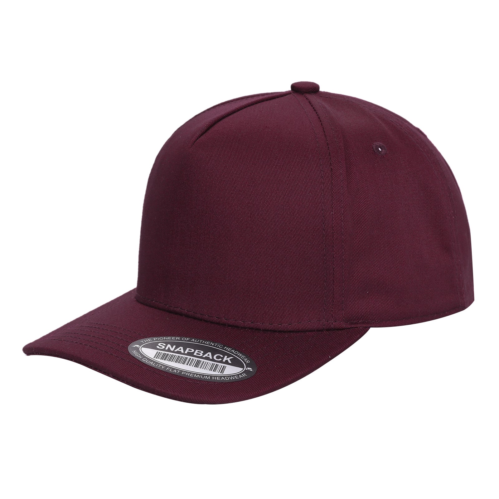 TCBLK - 5 Panel Black Color Snapback Baseball Cap
