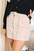 WB0028-1PC-CORDUROY PRONT ZIPPER MINI SKIRT-$30/PC (TEST SAMPLE)
