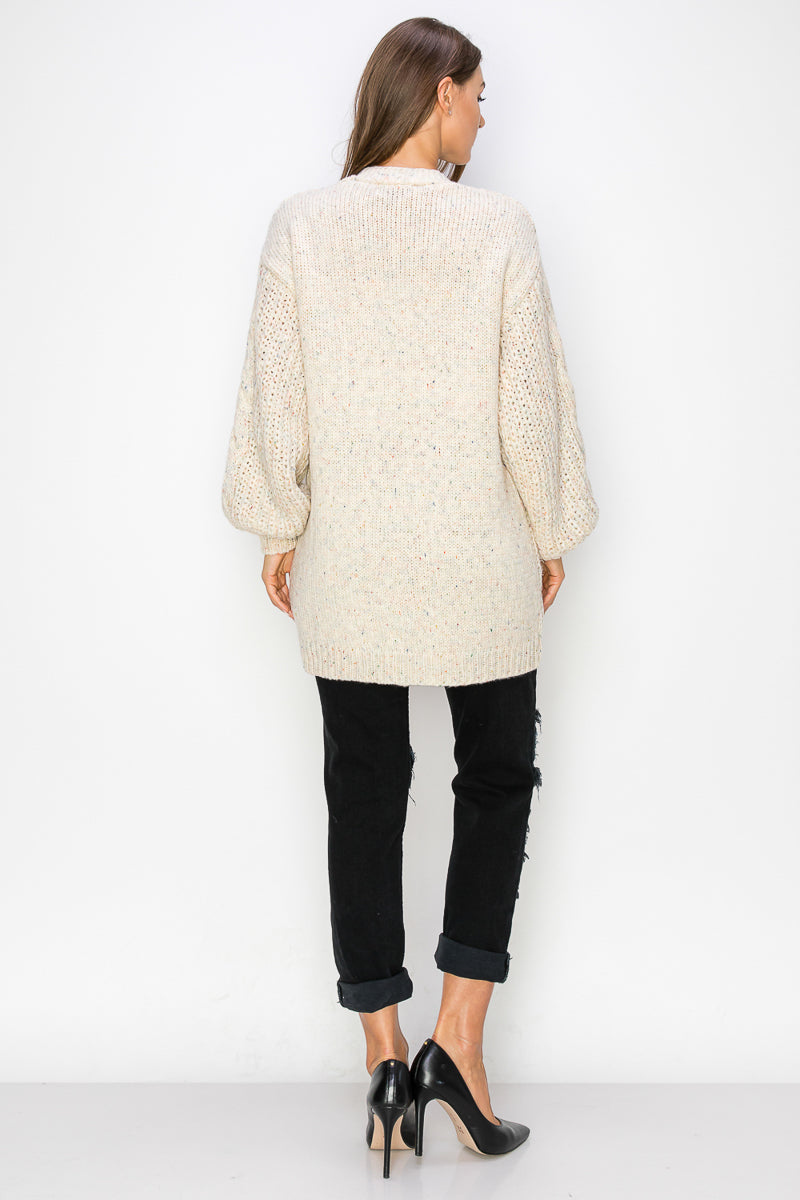 WC0012-CHUNKY SWEATER CARDIGAN/