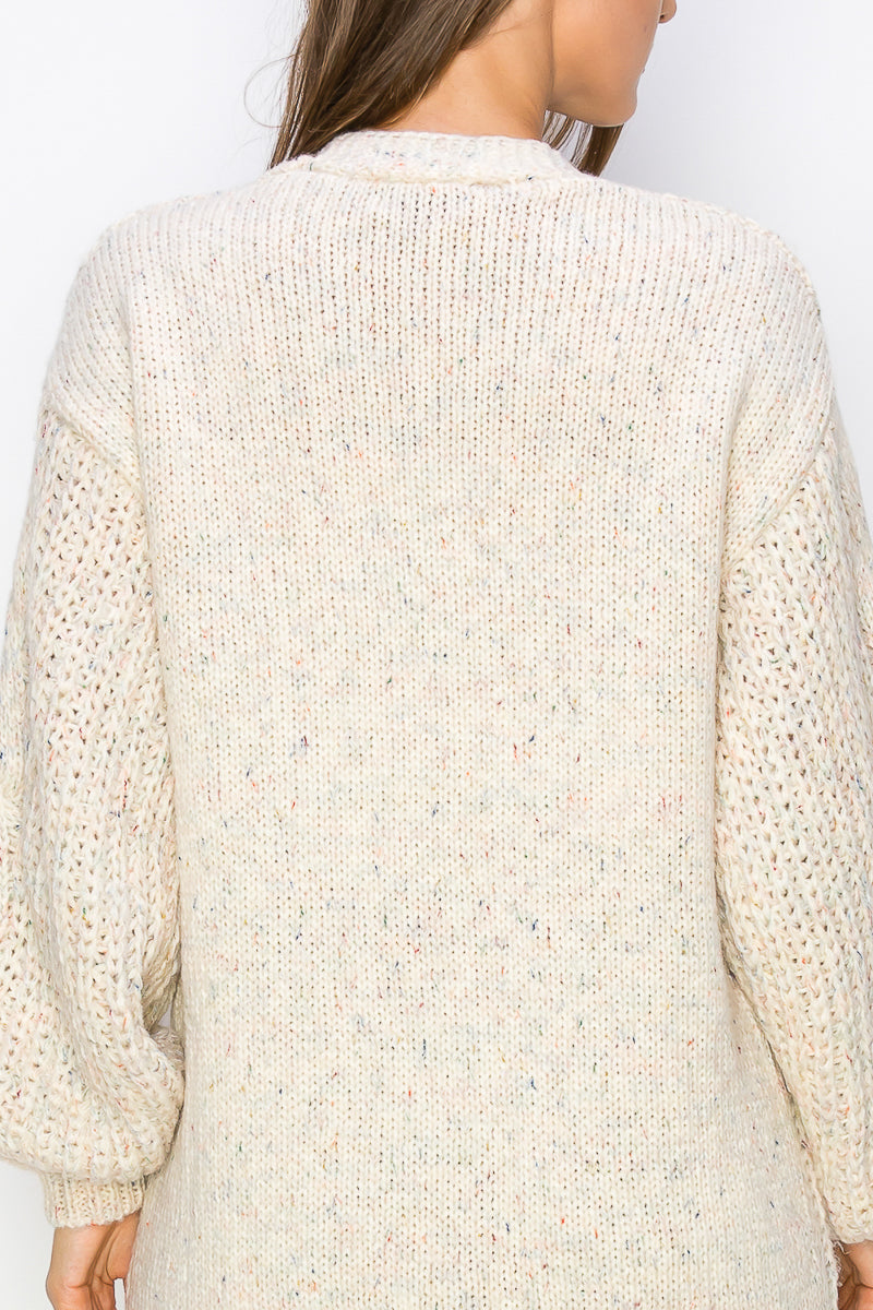 WC0012-CHUNKY SWEATER CARDIGAN/