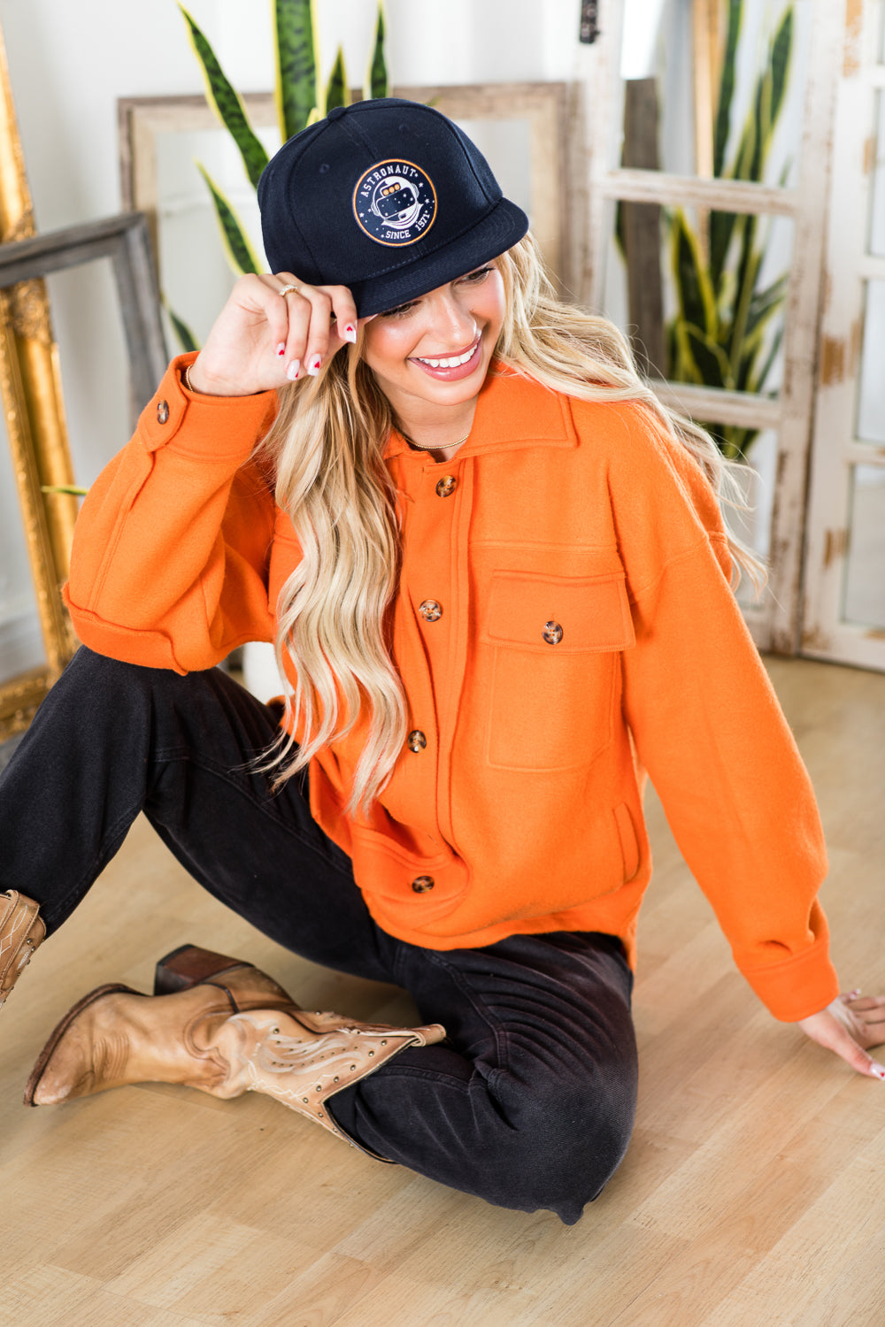 WK0022-1PC-FLEECE BUTTON DOWN OVERSIZED JACKET-$30 (TEST SAMPLE)