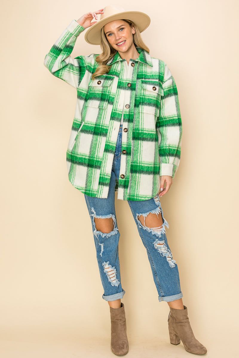 WK0049-PK3-BRUSHED FLANNEL JACKET-$30 (SML:111=3PCS)