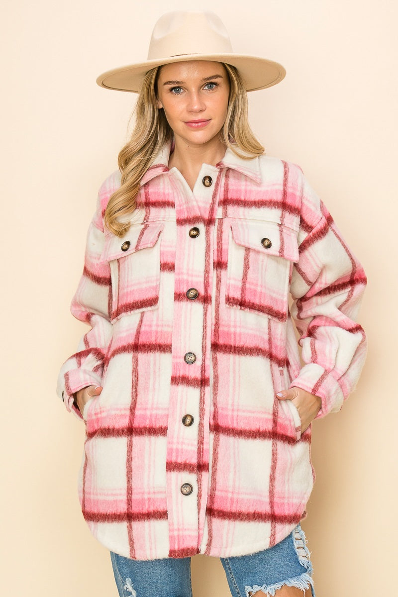 WK0049-PK3-BRUSHED FLANNEL JACKET-$30 (SML:111=3PCS)