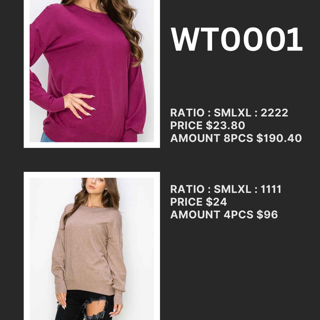WT0001-1PC-CUTOUT DRAPED BACK PULLOVER-$25