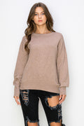 WT0001-WHOLESALE-CUTOUT DRAPED BACK PULLOVER (SMLXL)