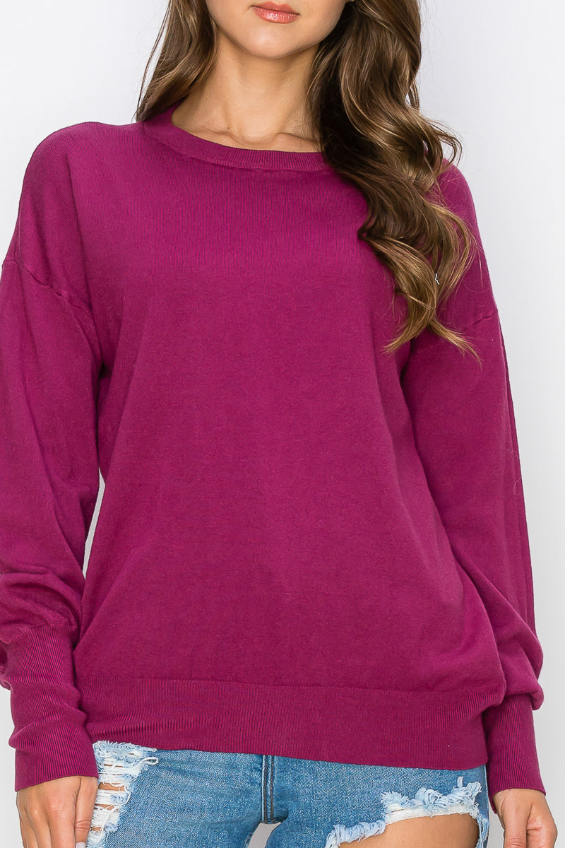 WT0001-1PC-CUTOUT DRAPED BACK PULLOVER-$25