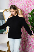 WT0003-PK4-COLD SHOULDER SWEATER TOP-$24 (SMLXL=1111=4PCS)