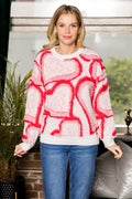 WT0013-PK3-HEART PATTERN DROP SHOULDER SWEATER TOP-$25 (SML:111=3PCS)
