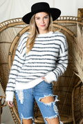 WT0027-PK3-ROUND NECK STRIPED PULLOVER-$25 (SML:111=3PCS)