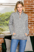 WT0037-1PC-QUARTER ZIP FLEECE LONG SLEEVE SWEATSHIRT-$25 (TEST SAMPLE)